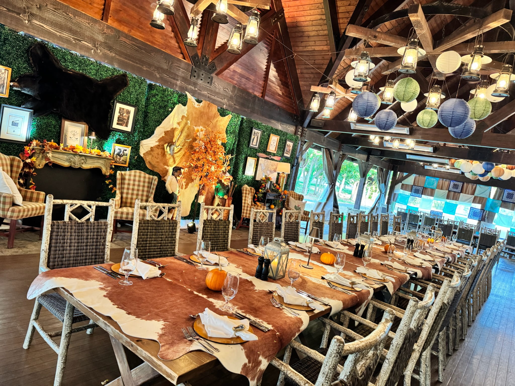 Event table setting at The Olde Farm
